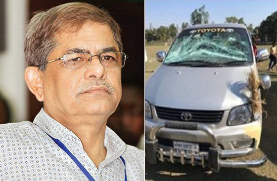 ঠাকুরগাঁওয়ে মির্জা ফখরুলের গাড়ি বহরে হামলা 1 fakhrul insaf24 1