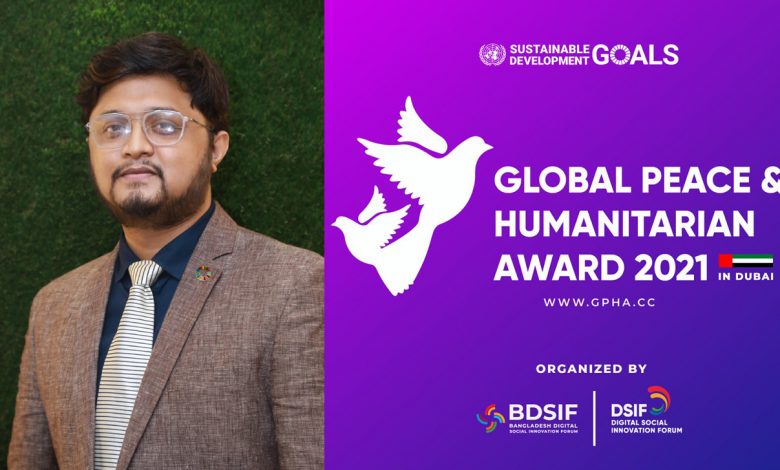 গ্লোবাল পিস অ্যান্ড হিউম্যানিটিরিয়ান অ্যাওয়ার্ডে মনোনীত হয়েছেন বাংলাদেশের নাবিল 1 GPHA Altamis Nabil PR