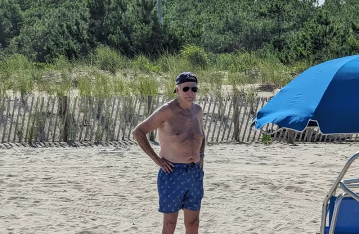 biden sunbath