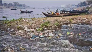 polluted river