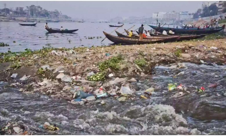 polluted river