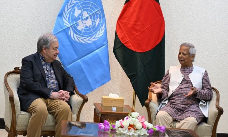 প্রধান উপদেষ্টার সঙ্গে বৈঠকে জাতিসংঘ মহাসচিব 1 Guteres