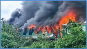 Train fire