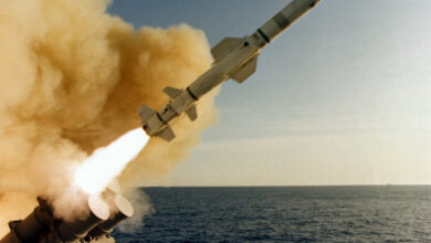 AGM 84 Harpoon launched from USS Leahy CG 16