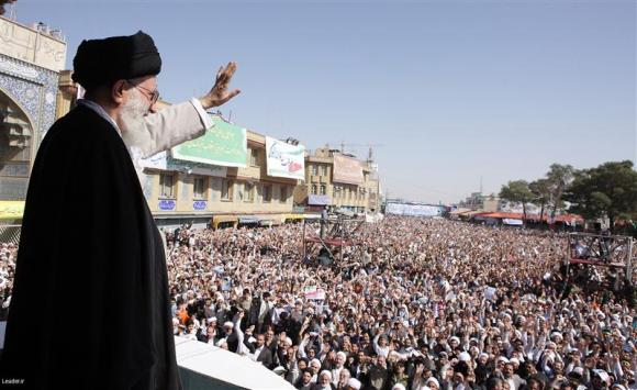 ayatollah addressing lg crowd